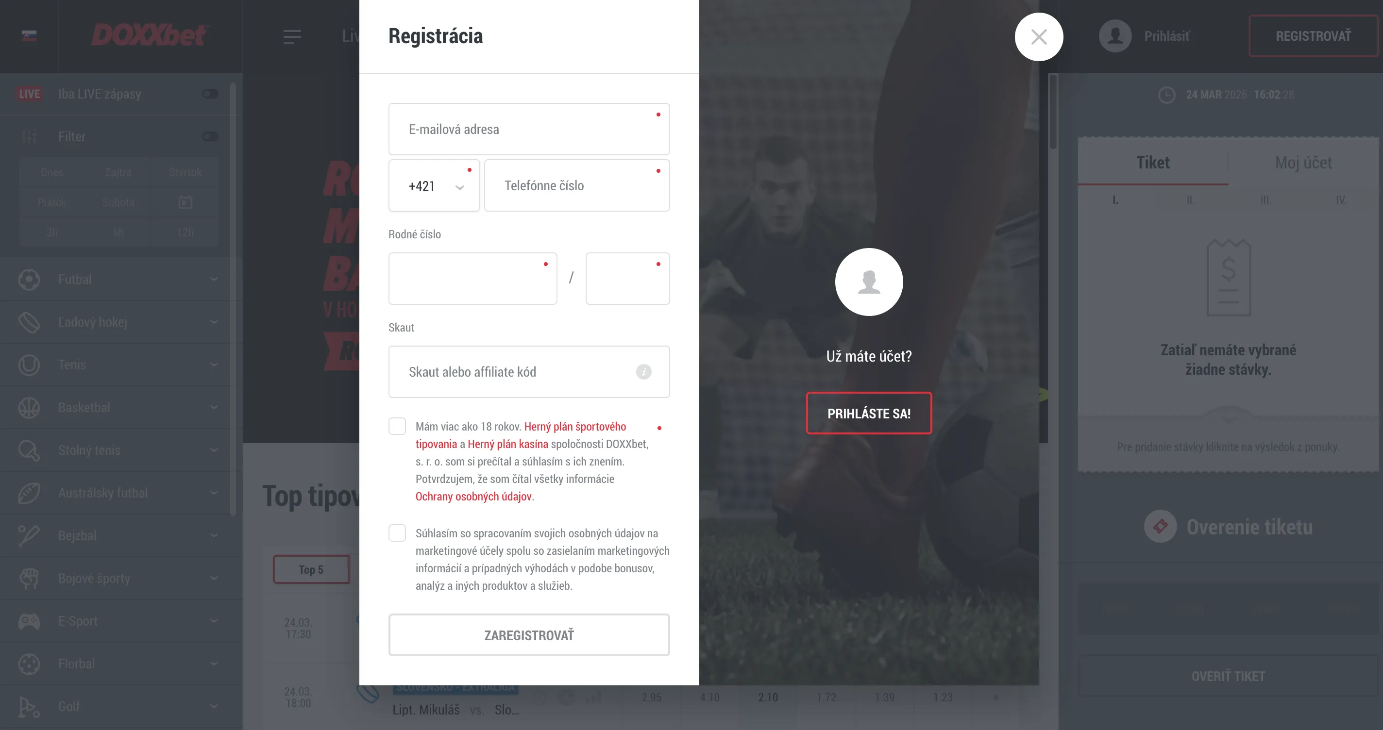 Registrácia a overenie totožnosti
